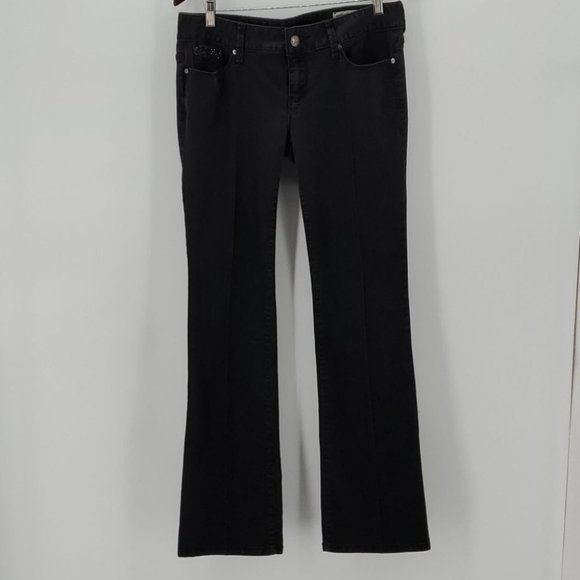 Guess Sarah Fit Mid Rise Bootcut Jeans Blk Size 31 - Picture 2 of 12